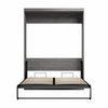 Bestar Queen Wall Bed, Pur, Bark Gray 26184-47